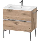 Duravit Sivida Waschtischunterbau, 2 Schubkästen, Griffleiste chrom, 810x477x591mm, zu ME by Starck, SV4644010550000