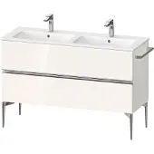 Duravit Sivida Waschtischunterbau, 2 Schubkästen, Griffleiste chrom, 1280x477x591mm, zu ME by Starck, SV4647010220000, Farbe: Weiß Hochglanz