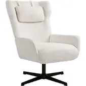 HOMCOM Sessel Wohnzimmer Ohrensessel Loungesessel mit Metallbeine Fleece-Optik