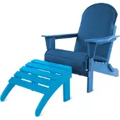 Aspero Adirondack Gartenstuhl mit Fußstütze und Auflage