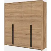KamaMoebel Wohnzimmergarderobe, großer Eiche Drehschrank 210 cm