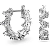 Swarovski Ohrringe - Ortyx hoop Triangle cut Small Rhodium plated - Gr. unisize - in Weiß - für Damen