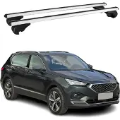 Omtec Dachträger Grundtäger für Seat Tarraco 2018-2025 75kg Aluminium Silber 2 tlg