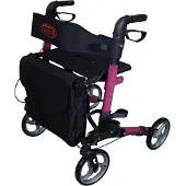 Antar Aluminium leicht faltbar Reise Rollator AT51006 - Lila/Pink