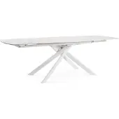 Natur24 Tisch Joakim 160-240 x 90 x 75 cm Stahl Weiß