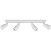 Licht-Erlebnisse Deckenspot Aluminium GU10 verstellbar Weiß 4-flammig länglich Deckenstrahler