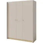 Masseno Drehtürenschrank VETTA 145/195/52cm 3-türig Beige