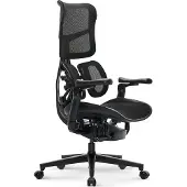 Yumisu Ergonomischer Bürostuhl, Gaming, anpassbar, 1010 ERGO Schwarz