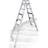 Iller-Leiter Iller Treppenhausleiter Multilift Ergo Plus eloxiert 2x5 Stufen