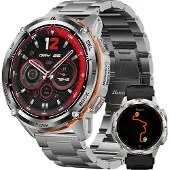 Kospet 2025 Smartwatch Herren Smartwatch GPS Smartwatch 470mAh Wasserdichte Uhr Silikonband + Stahlarmband