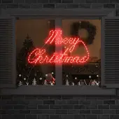 vidaXL "Schlussverkauf" Weihnachtsschild mit 216 LEDs Rot 99x55x13 cm Eisen C13093