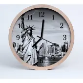 Tulup Holzuhr 20fi cm wanduhr - Statue of Liberty City