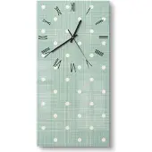 DEQORI Glasuhr 30x60 cm Römisch 'Serviettendesign' Wanduhr Glas Uhr Design leise