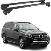 Omtec Dachträger für Mercedes GLS X166 2015-2019 Gepäckträger Grundträger Alu Schwarz