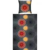 Redbest Bettwäsche anthrazit-terra 1x 155x220 cm + 1x 80x80 cm