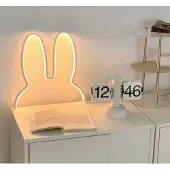 360Home USB-Stecker Kinder dekorative kreative Kaninchen Nachtlicht Weiß