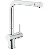 SYSTEMCERAM KeraDomo Fensterarmatur LIVE in CHROM mit Festauslauf /
