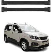 Omtec Dachträger Grundtäger für Peugeot Partner mk3 2018-2025 75kg Alu Schwarz 2 tlg