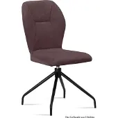 58 aufm Kessel Esszimmerstuhl drehbar (4er-Set) Dorene 51x92x60 Schwarz/Braun