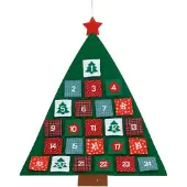 Koopman Adventskalender, mit 24 Täschchen Filztannenbaum