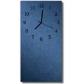 Tulup Glasuhr Wanduhr Küchenuhr Echt-Glas 30x60 Platte Blau