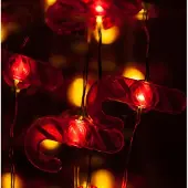 Gravidus Kupferlichterkette mit Weihnachtsmotiv, ca. 1,25 m