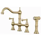 LAUFERI Küchenarmatur Retro braun Waschbecken CHESTER Ausziehauslauf