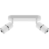 Licht-Erlebnisse Deckenstrahler Metall verstellbar Weiß Chrom GU10 2-flammig länglich Spot Lampe Decke