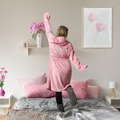 The Concept Factory Sherpa-Bademantel Grl Pwr