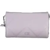 Calvin Klein Lila Damen-Umhängetasche aus recyceltem Polyester mit Clipverschluss