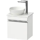 Duravit Sivida Konsolenwaschtischunterbau, Türanschlag rechts, Griffleiste chrom, 400x325x440mm, SV4656R10180000, Farbe: Weiß Matt