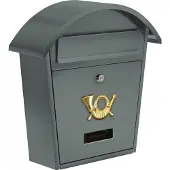 VOREL Briefkasten Graphit mit 2 Schlüsseln - 380x320x105 mm