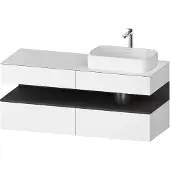 Duravit Waschtischunterschrank Qatego 140x55x60cm, gra m/we m, Pl, Beck. re