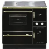 Wamsler wasserf. Küchenofen | K 148 CL | 23 kW | schwarz/gold | links