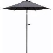 Gardissimo NEW SUNNY Sonnenschirm Ø 200cm Gartenschirm Kurbelschirm anthrazit