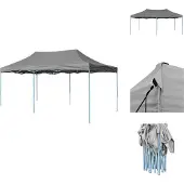 vidaXL Pop-Up-Partyzelt Faltbar 3x6 m Anthrazit - Pavillons & Partyzelte