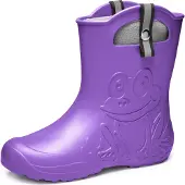 Ladeheid Damen federleichte EVA Gummistiefel Regenschuhe gefüttert LA-CA-FrogWom265 (Lilla, 36/37)