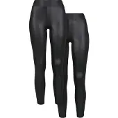 Urban Classics Leggings "Damen Ladies Synthetic Leather Leggings 2-Pack"