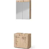 Vicco Badmöbel-Set Luna Eiche Wotan 2-teilig, Model 36774