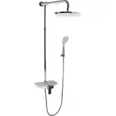 RAV MURRAY Wandduschsäule mit Regal 170 cm, weiß verchromt SLEZAK
