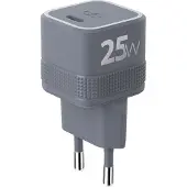 Force Power , USB-C Netzladegerät 25W Power Delivery im Mini-Würfel-Design, Grau