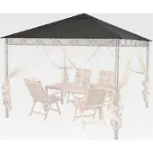 Markenlos Ersatzdach für 3x3m Stil Pavillon in Grau RAL 7012