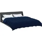 vidaXL Sommerdecke Gepolstert Dunkelblau 220 x 260 cm Mikrofaser