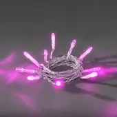 Konstsmide LED Lichterkette 20er pink Batterie innen 1408-343