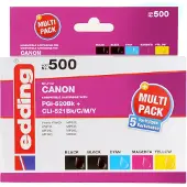 Edding Tintenpatrone EDD-500 Multipack Canon PGI-520+CLI-521