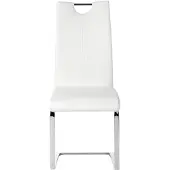 Idimex Esszimmerstuhl Schwingstuhl SABA, Set mit 4 Stühlen, chrom/weiß
