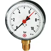RIEGLER Standardmanometer, Kunststoffgeh., G 1/2 unten, 0-60,0 bar, Ø 100