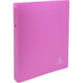 Exacompta 54694E 15x Ringbuch aus PP 700μ mit 2 Ringen 30mm, Rücken 40mm, blickdicht, DIN A4 Überbreite - Rosa