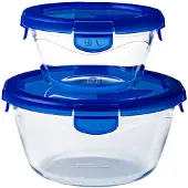 Pyrex Auflaufform Cook & Go Rund mit Deckel (2er-Set)