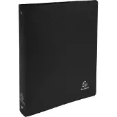 Exacompta 512801E 20x Ringbuch aus PP 700μ mit 4 Ringen 30mm, Rücken 40mm, blickdicht, DIN A4 MAXI - Schwarz